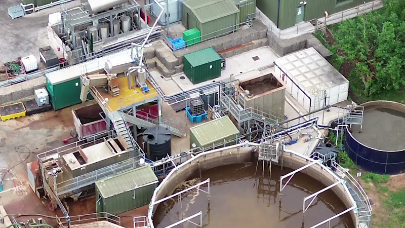 Waste Tanks and Industrial Machinery - Above View