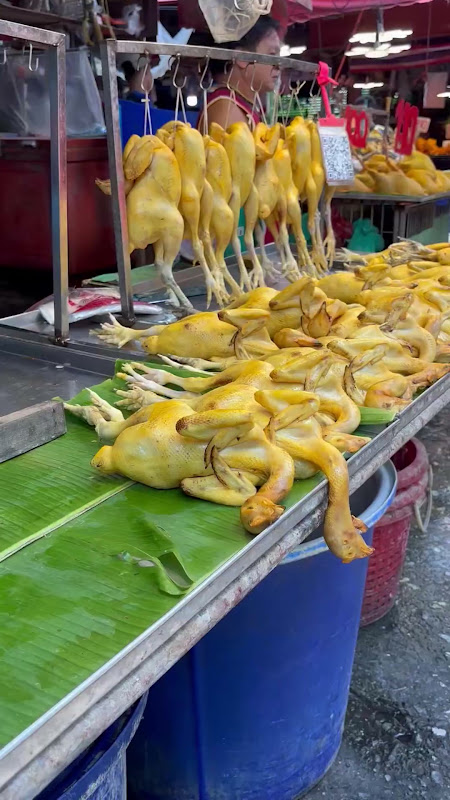 Plucked Chicken Bodies At Food Market