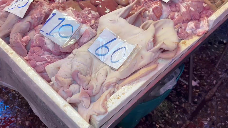 Meat & Organs At Food Market