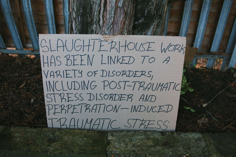 Sign About Slaughterhouse Worker Mental Health