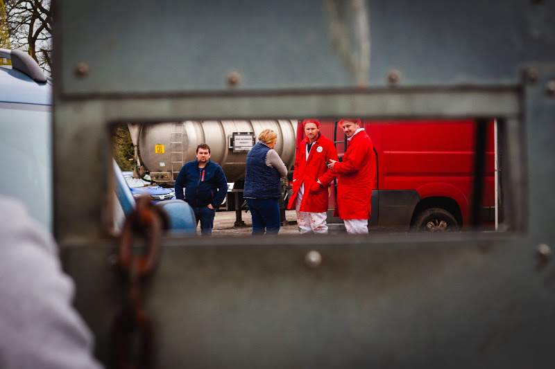 Slaughterhouse workers and staff